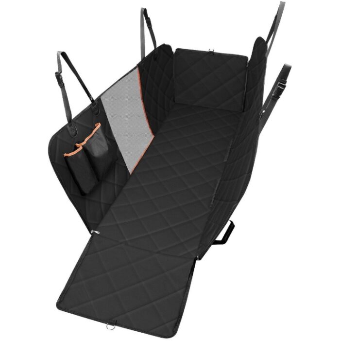2451753810268.jpg Black quilted portable massage table opened to show backrest area, side pockets, and carrying handles; multi-strap setup for adjustments.