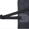 857688812403.jpg Close-up of a black adjustable strap with a plastic buckle attached to a quilted black bag.